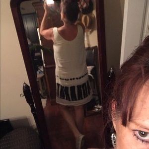 BB Dakota Creamy White & Black Casual Swing Dress